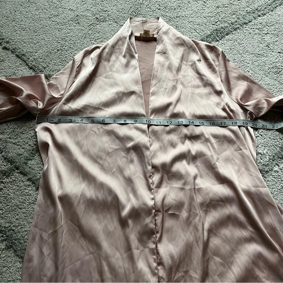 POL robe silky blush mauve pink lace trim medium / large - Picture 6 of 9